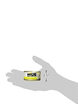 Etiqueta del producto Fussie Cat muestra ingredientes y beneficios en un vistazo.