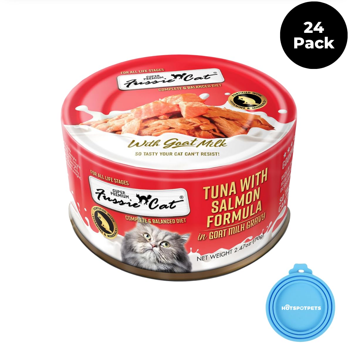 Presentación gourmet Fussie Cat para variedad de sabores en cada comida.
