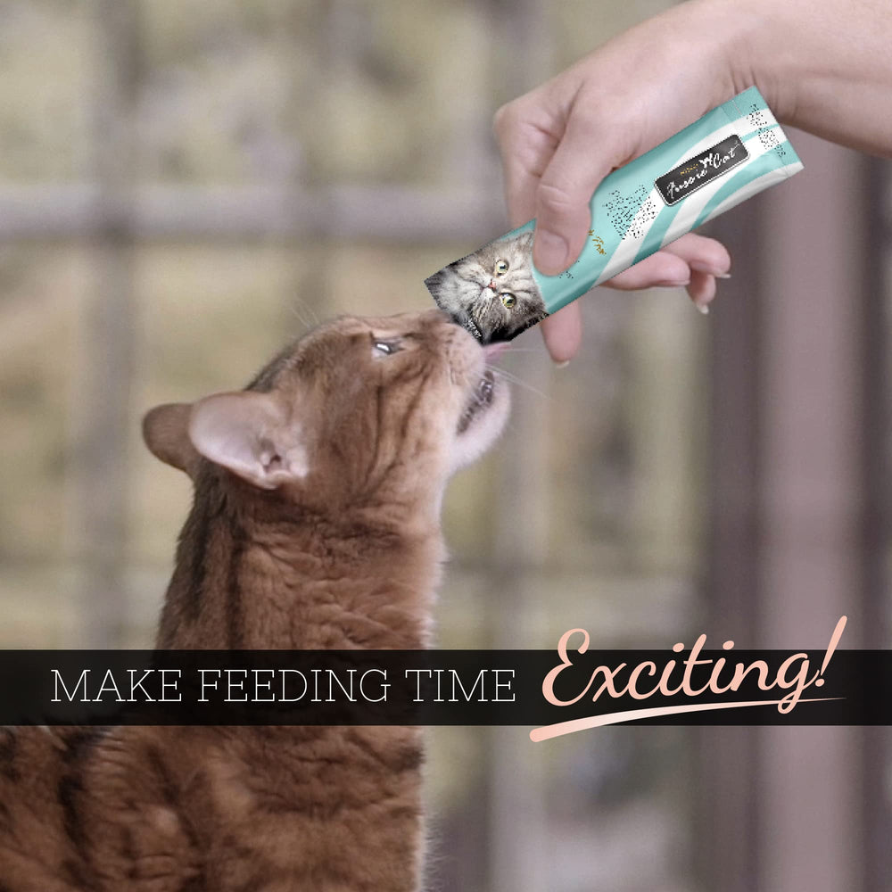 Purée Fussie Cat mantiene humedad para una alimentación agradable
