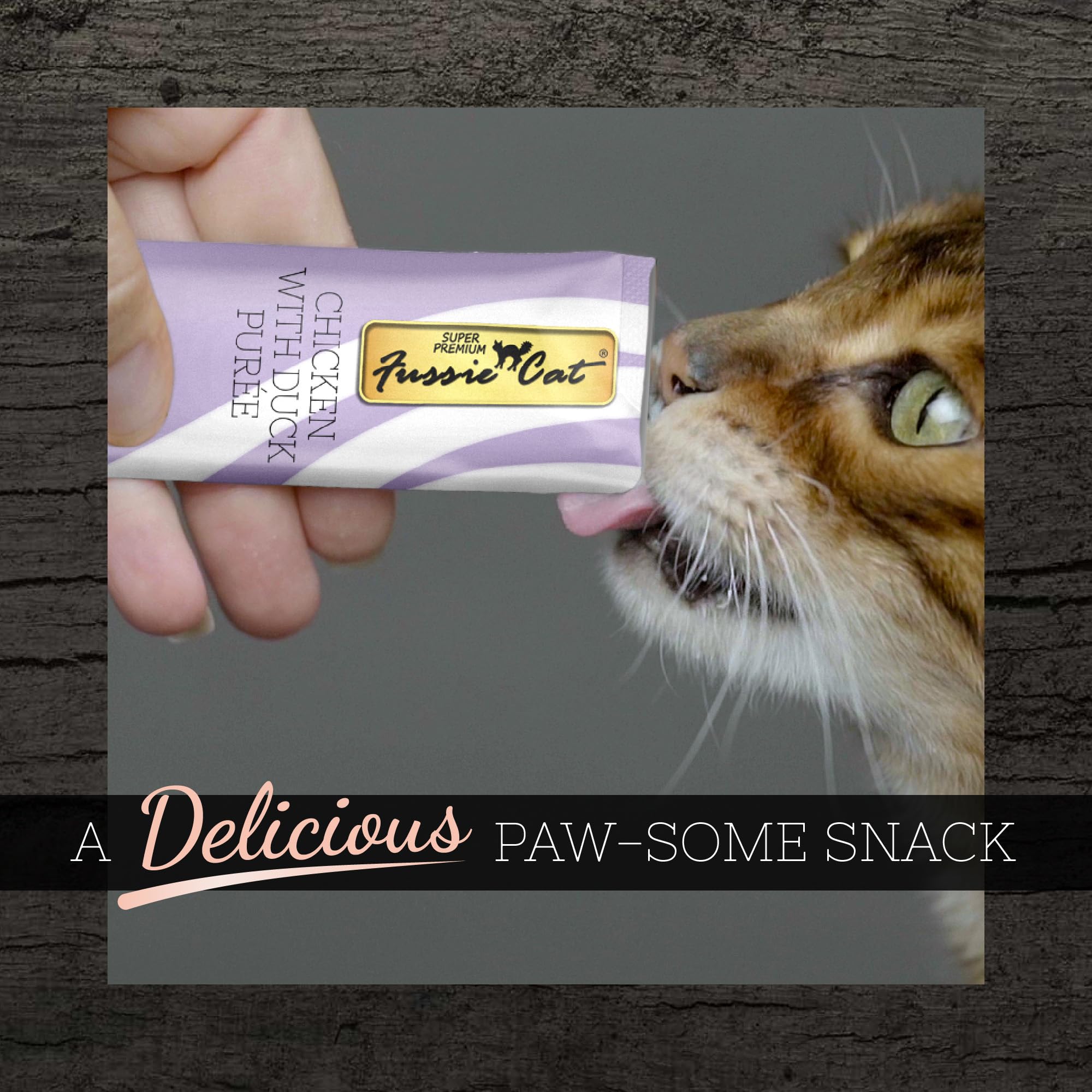 Fussie Cat sin granos, sin conservantes ni colorantes artificiales.