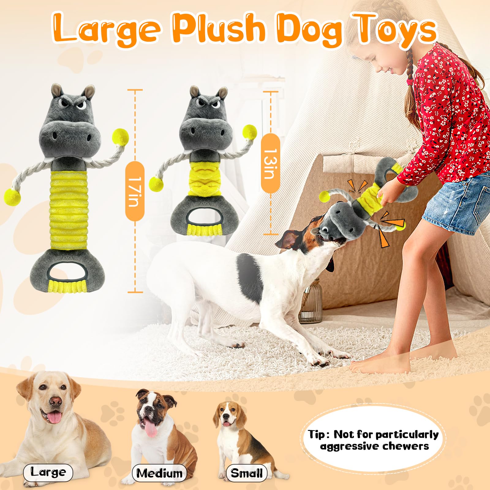 Fuufome juguete para perros con crujido que fomenta juego y atención.