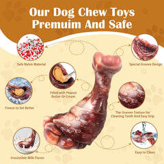 Fuufome Juguete nylon sabor leche atrae al perro y facilita la masticación.