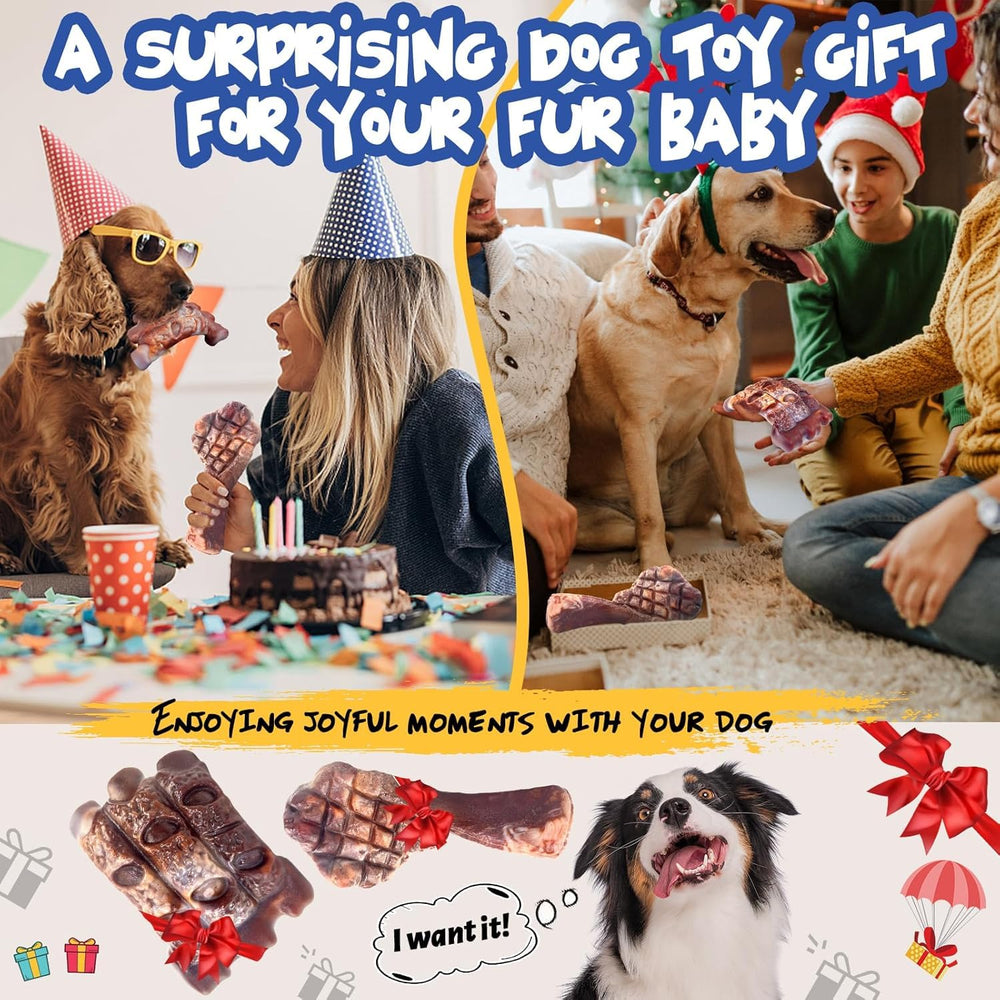 Fuufome juguete sintético duradero para perros agresivos, ideal para sesiones supervisadas de masticación.