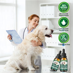 Fuzzycare Aceite de Cáñamo con gotero facilita la dosificación para perros y gatos.