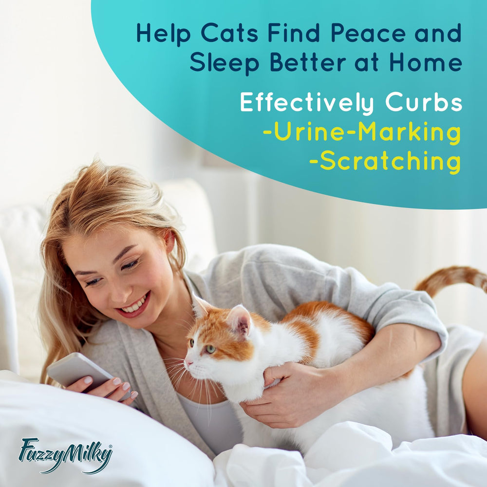 Spray calmante FuzzyMilky para sofás y juguetes, señales tranquilizadoras para el hogar