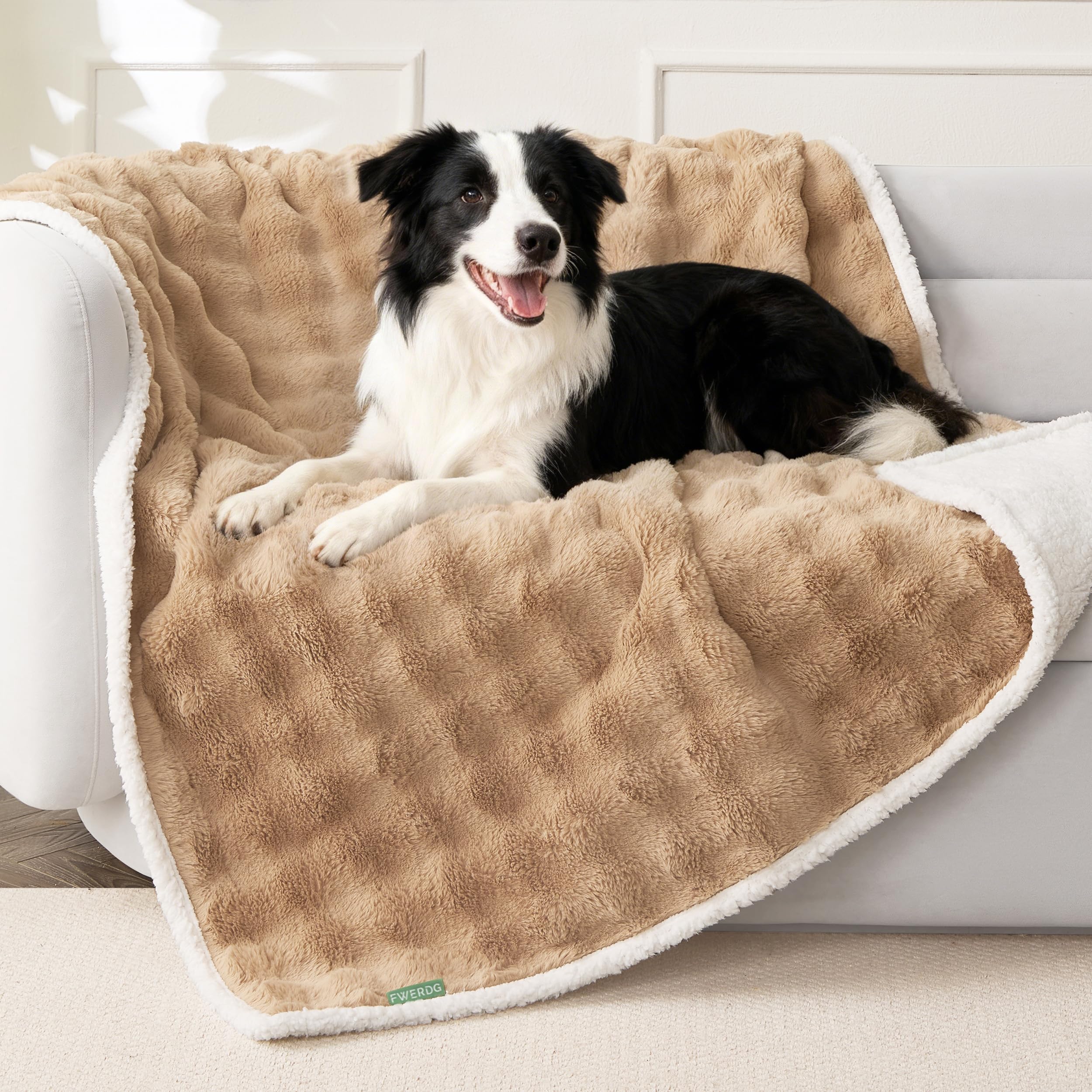 FWERDG manta impermeable doble capa para cama protege derrames y manchas.