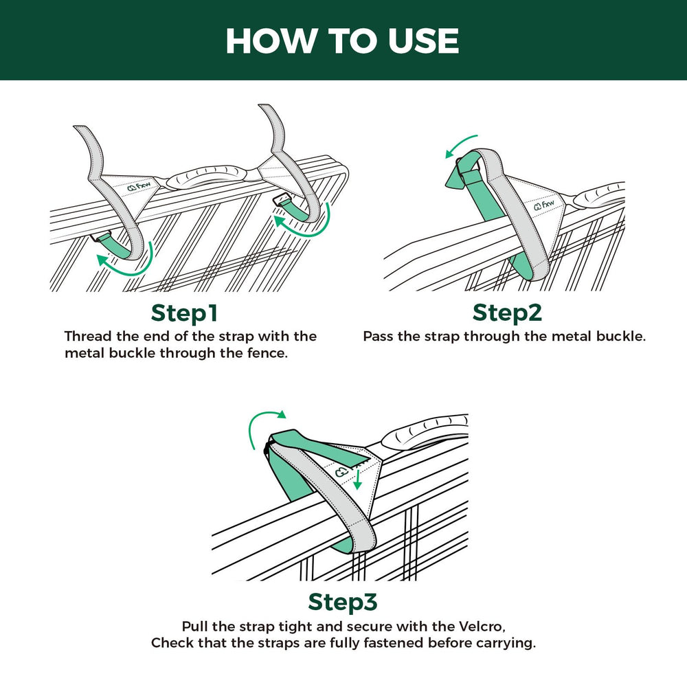 FXW Easy-Carry Straps almacenamiento compacto para 8 paneles