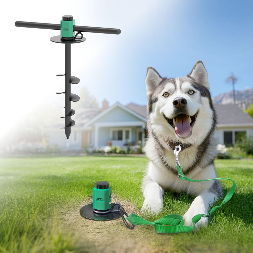 FXW ROOTIE anclaje espiral en terreno para perros grandes, libertad segura.