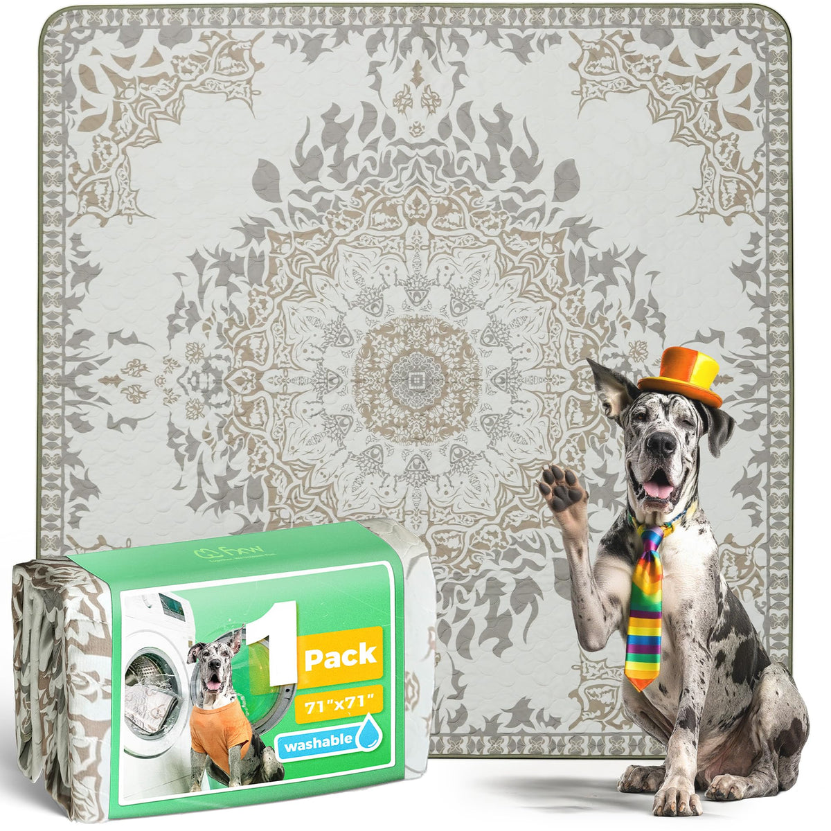 FXW tapete lavable para perros con alta absorción, ideal como base en la jaula.
