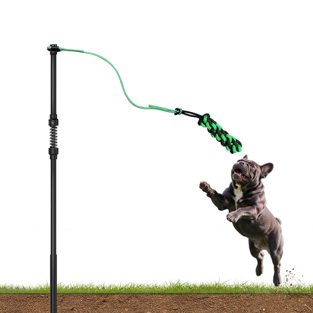 FXW TugPal Flex: barra superior con resorte para juego seguro al aire libre.