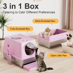 Interior espacioso de la caja de arena XL rosa para giros cómodos.