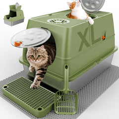 FZGhome caja de arena para gatos XXL con tapa para privacidad y olores