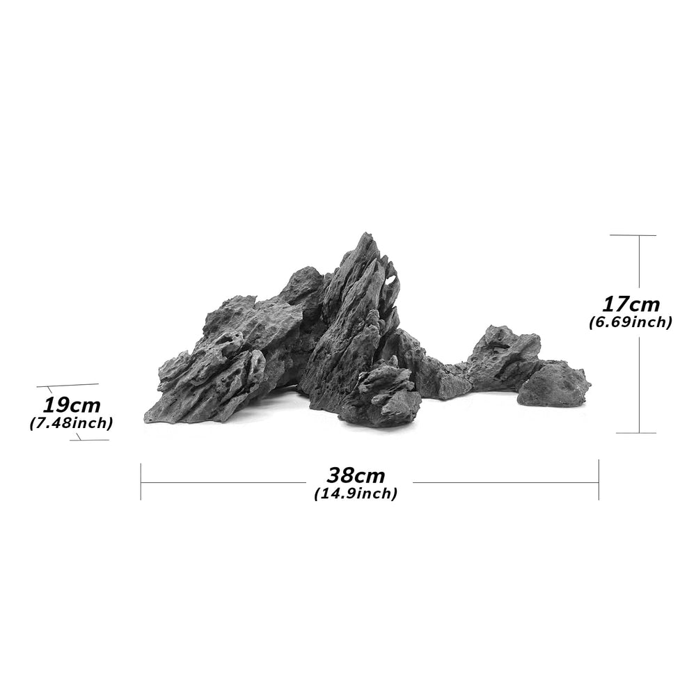 FZONE Resin Seiryu: piedra pequeña para micro paisajes, facilita raíces y plantación suave.