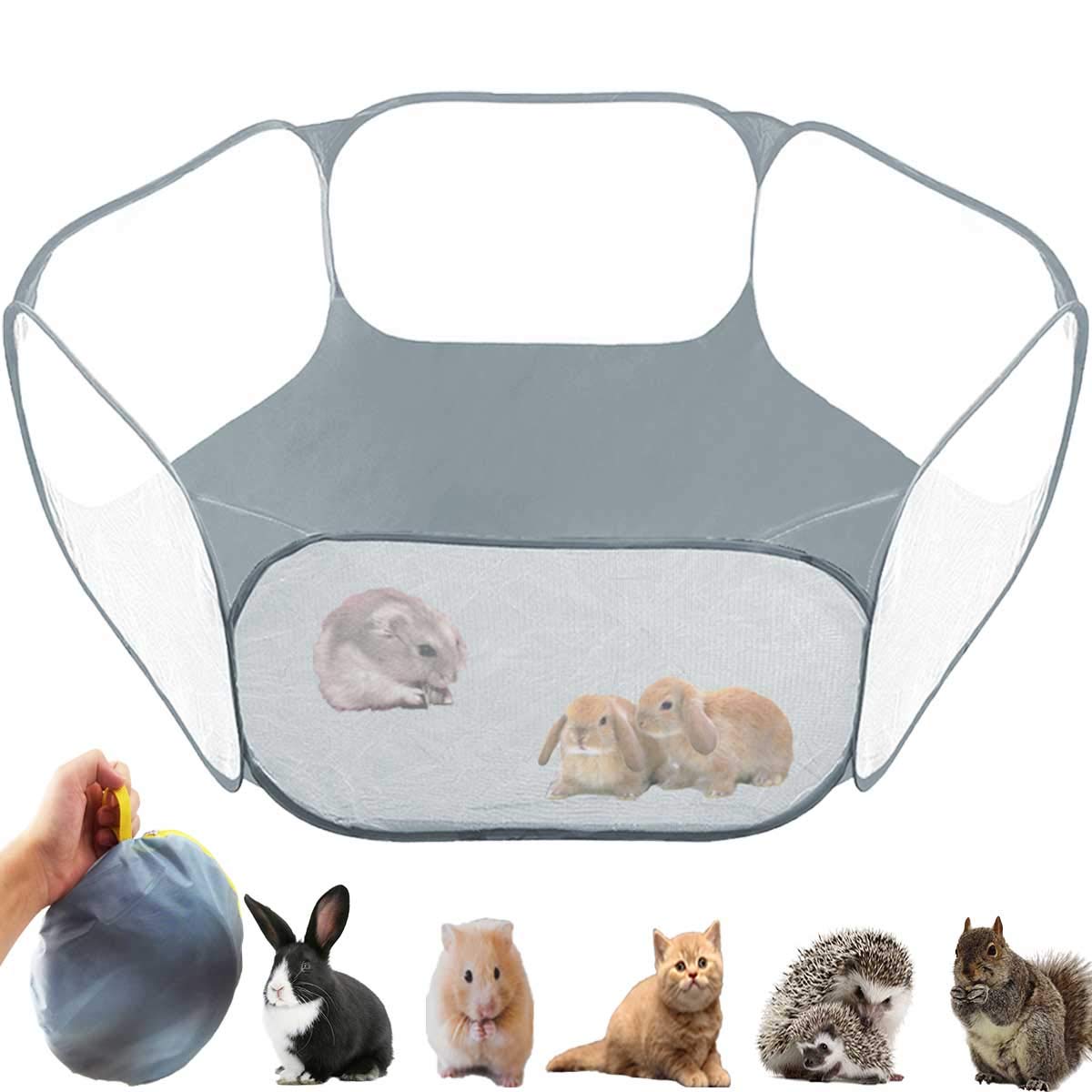 GABraden tienda para mascotas pequeñas transparente, ideal para vigilancia constante y ventilación.