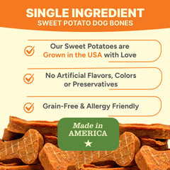 Textura suave de Gaines Family Farmstead Sweet Potato Dog Bones para perros con dientes sensibles