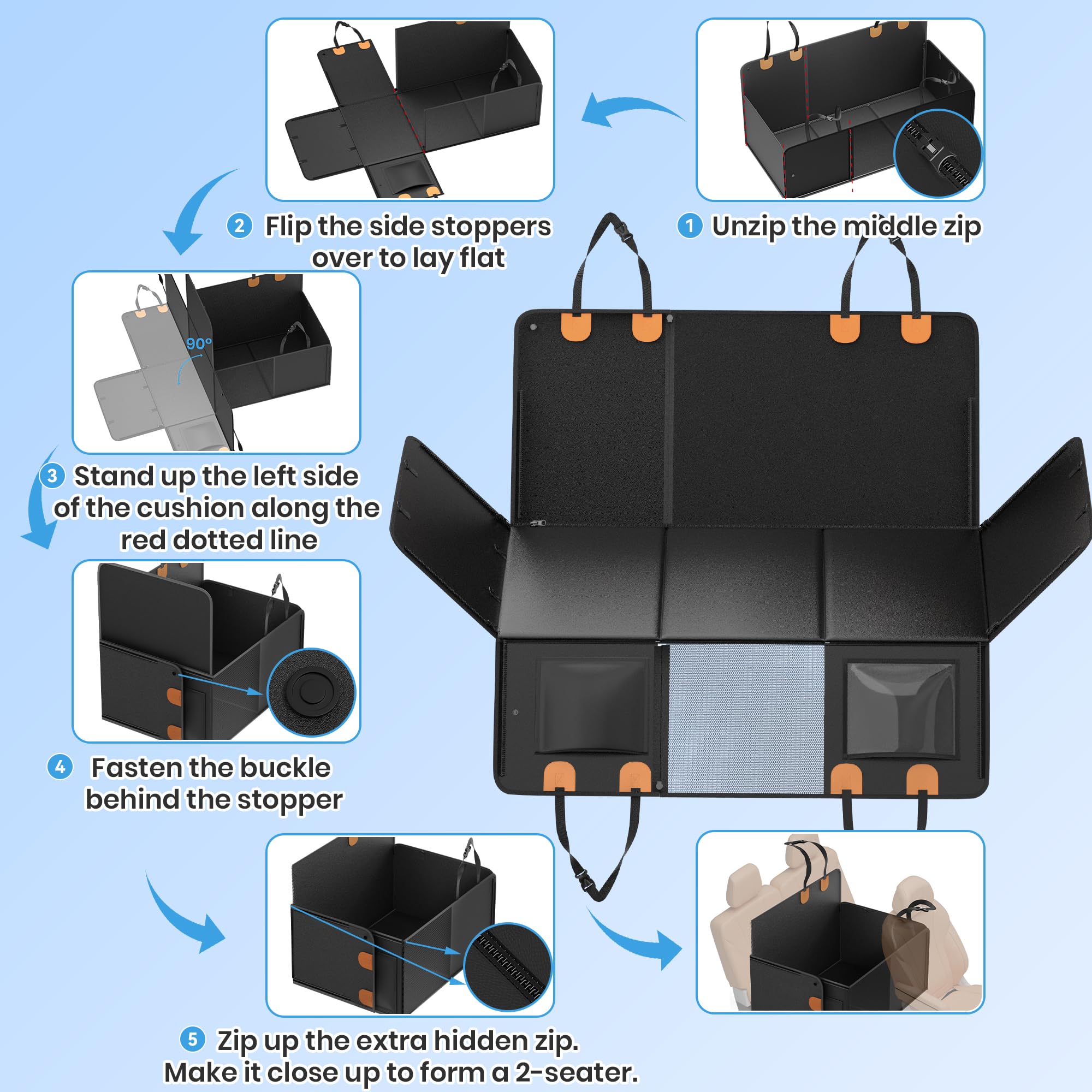 GAMKII bolsillos de almacenamiento para accesorios de mascota
