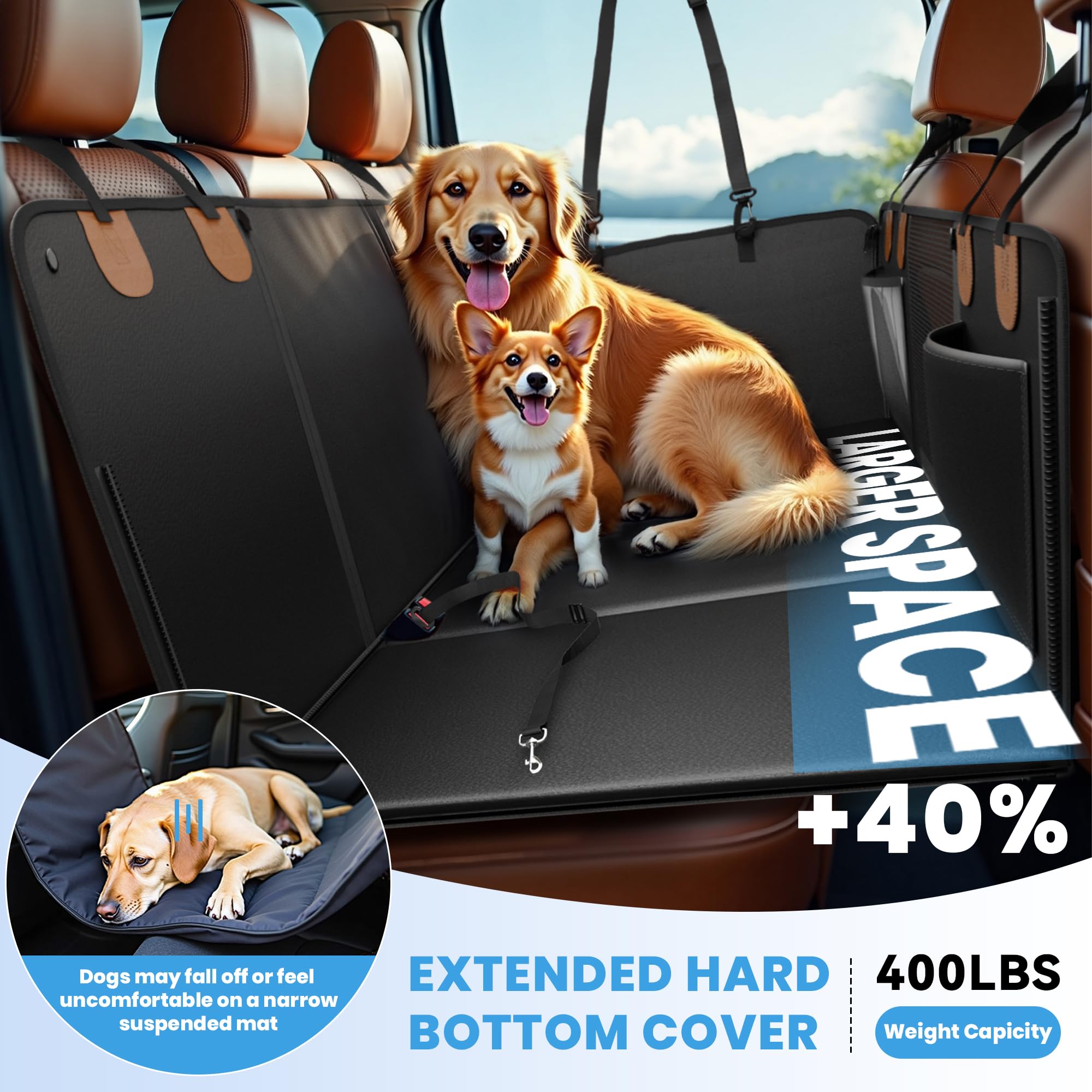 GAMKII cuero PU impermeable y resistente para el interior del coche