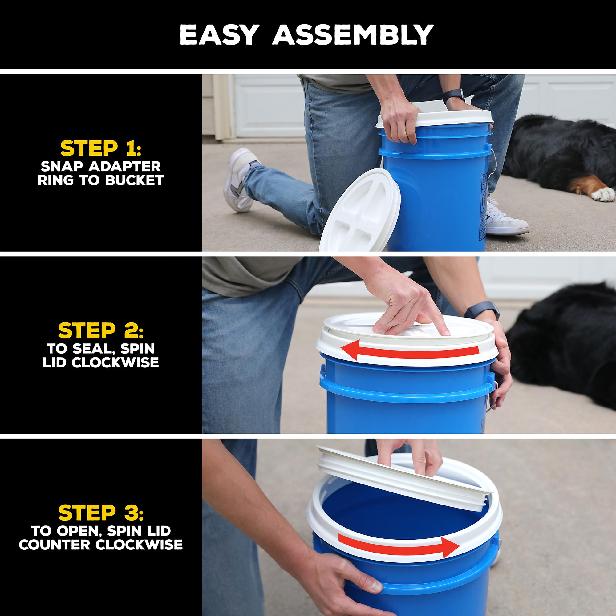 Gamma2 Gamma Seal Lid fabricado en Estados Unidos con plástico seguro.
