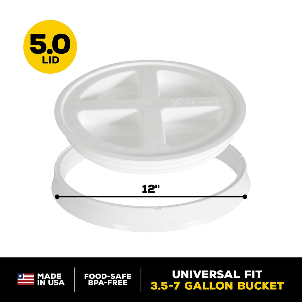 Gamma2 tapa-sello para cubo 5 galones protege contra polvo