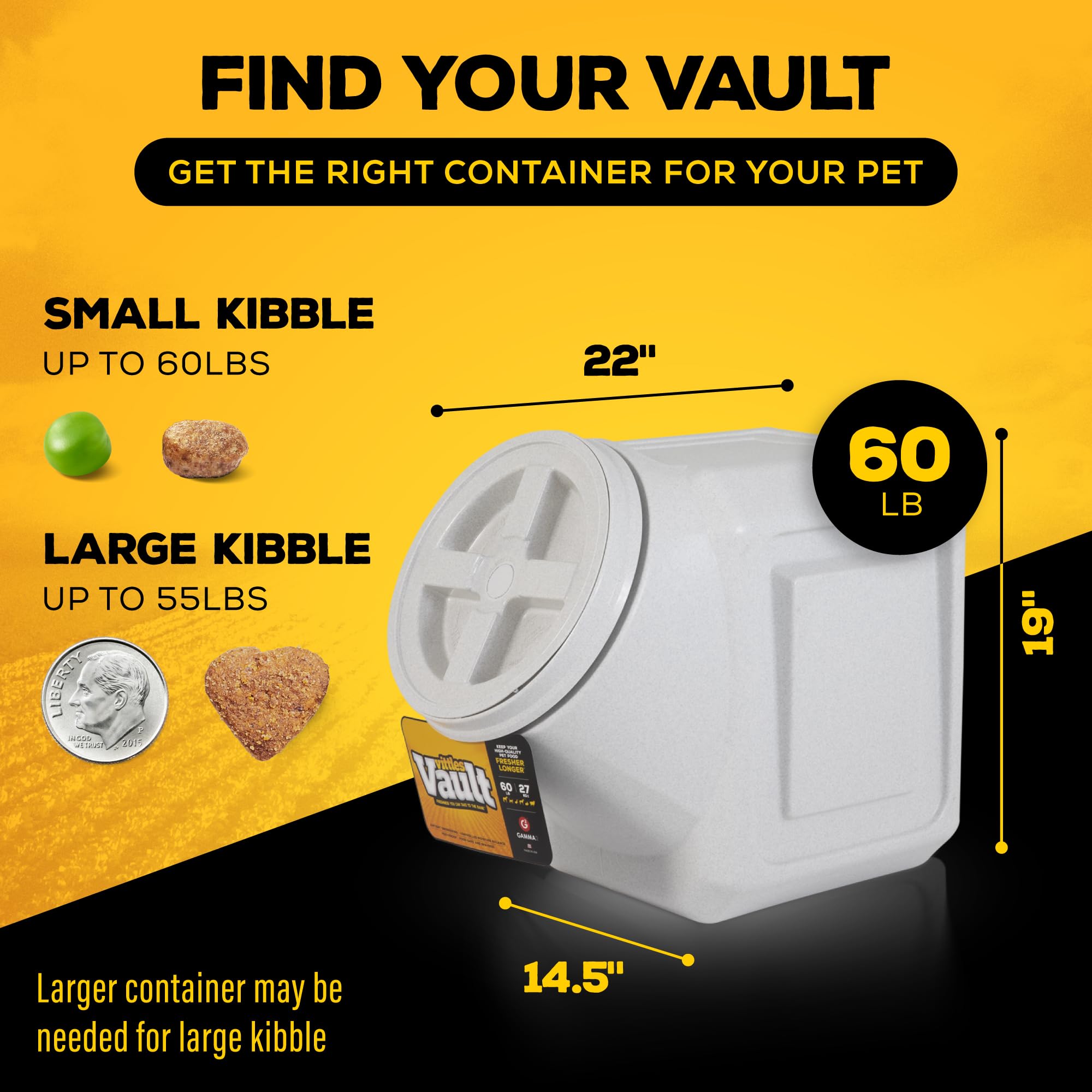 Vittles Vault apilable para optimizar el almacenamiento en casa.
