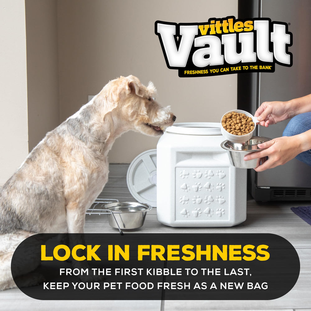 Gamma2 Vittles Vault, plástico HDPE de grado alimentario para almacenamiento seguro.