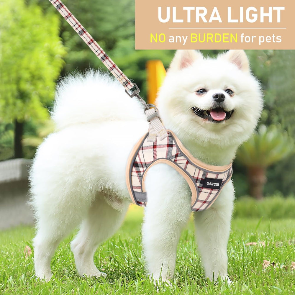 Guide des tailles GAMUDA pour harnais petit chien, ajustement rapide et précis.