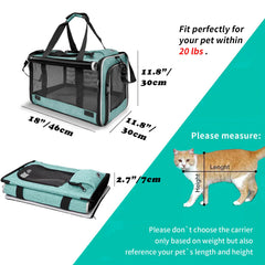 GAPZER transportín teal con forro de piel sintética suave lavable