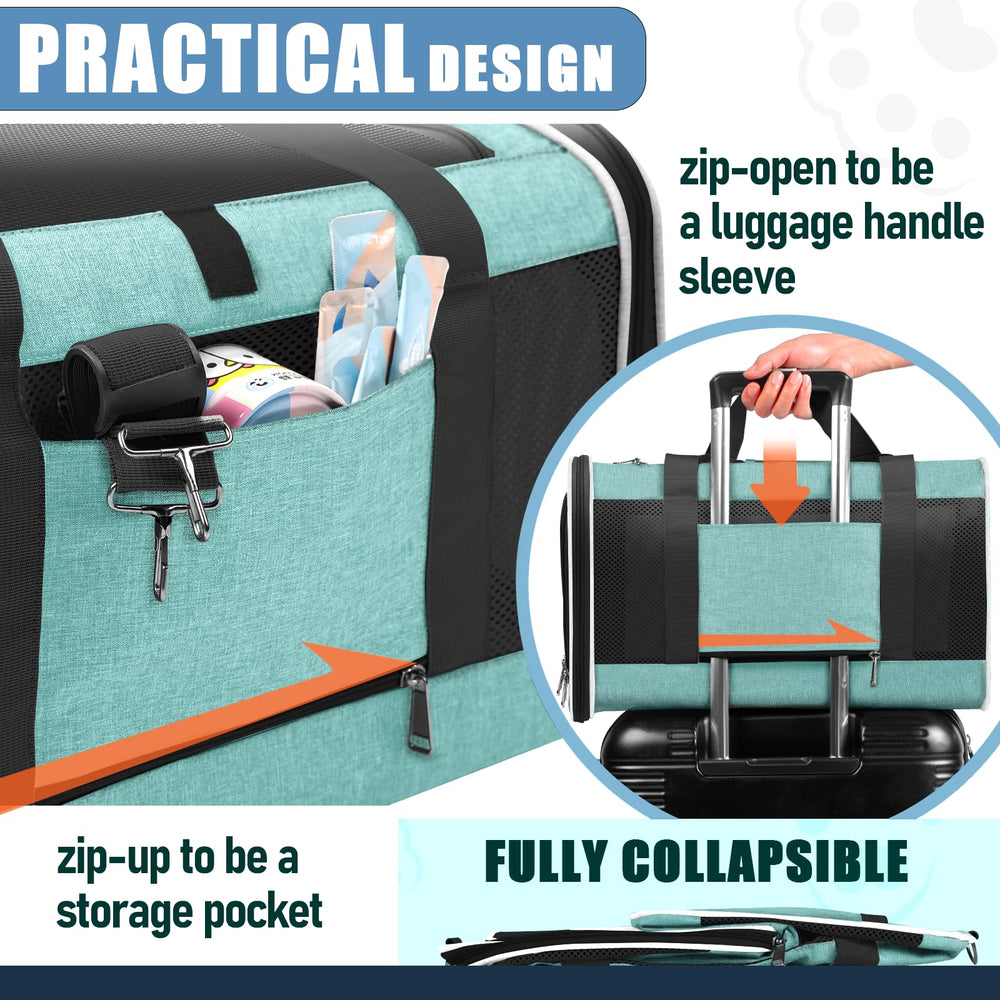 GAPZER transportín gato, cierre automático para seguridad durante el viaje
