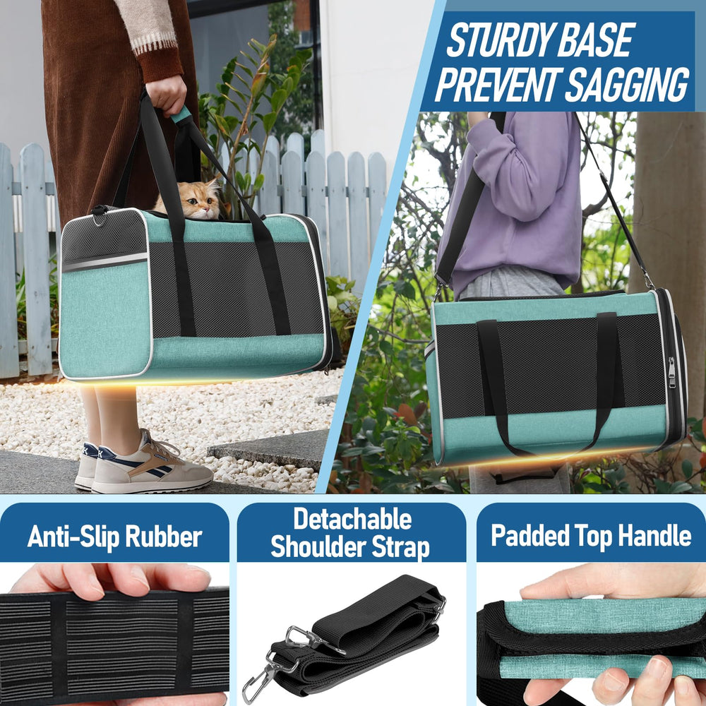 GAPZER transportín gato, ideal para mascotas de hasta 20 lb en Teal Aqua