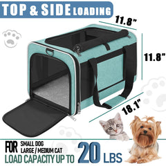 GAPZER transportín gato, entrada superior enrollable para carga fácil