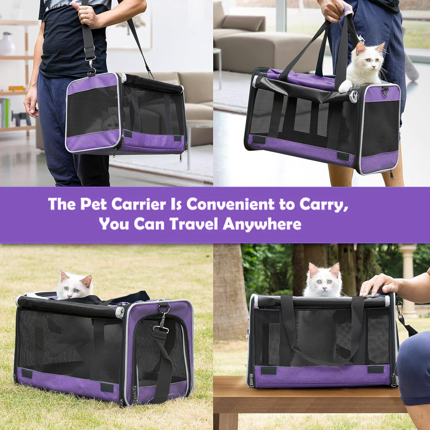 GAPZER transportín para perro pequeño con acceso superior