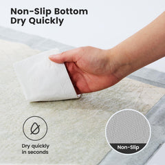 Gardner Pet absorción de 6 capas para mayor retención y seguridad del suelo.