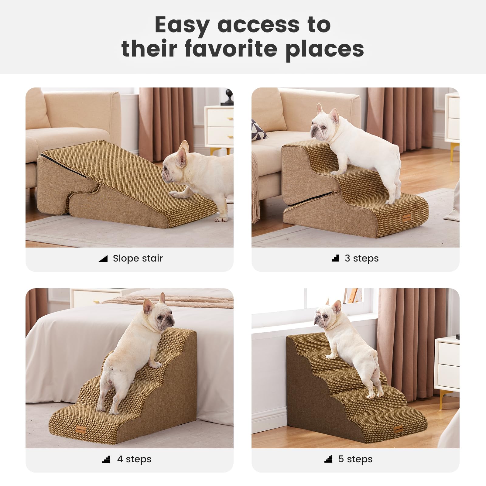 Asa portátil facilita mover las escaleras Gardner Pet