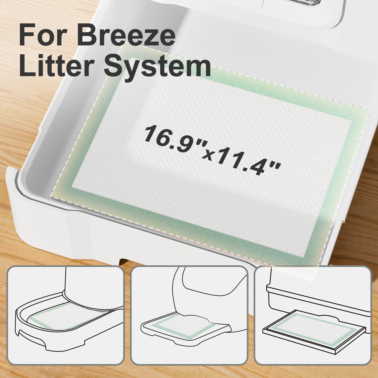 Gardner Pet Cat Pads recambio para sistema Breeze, limpieza y comodidad.