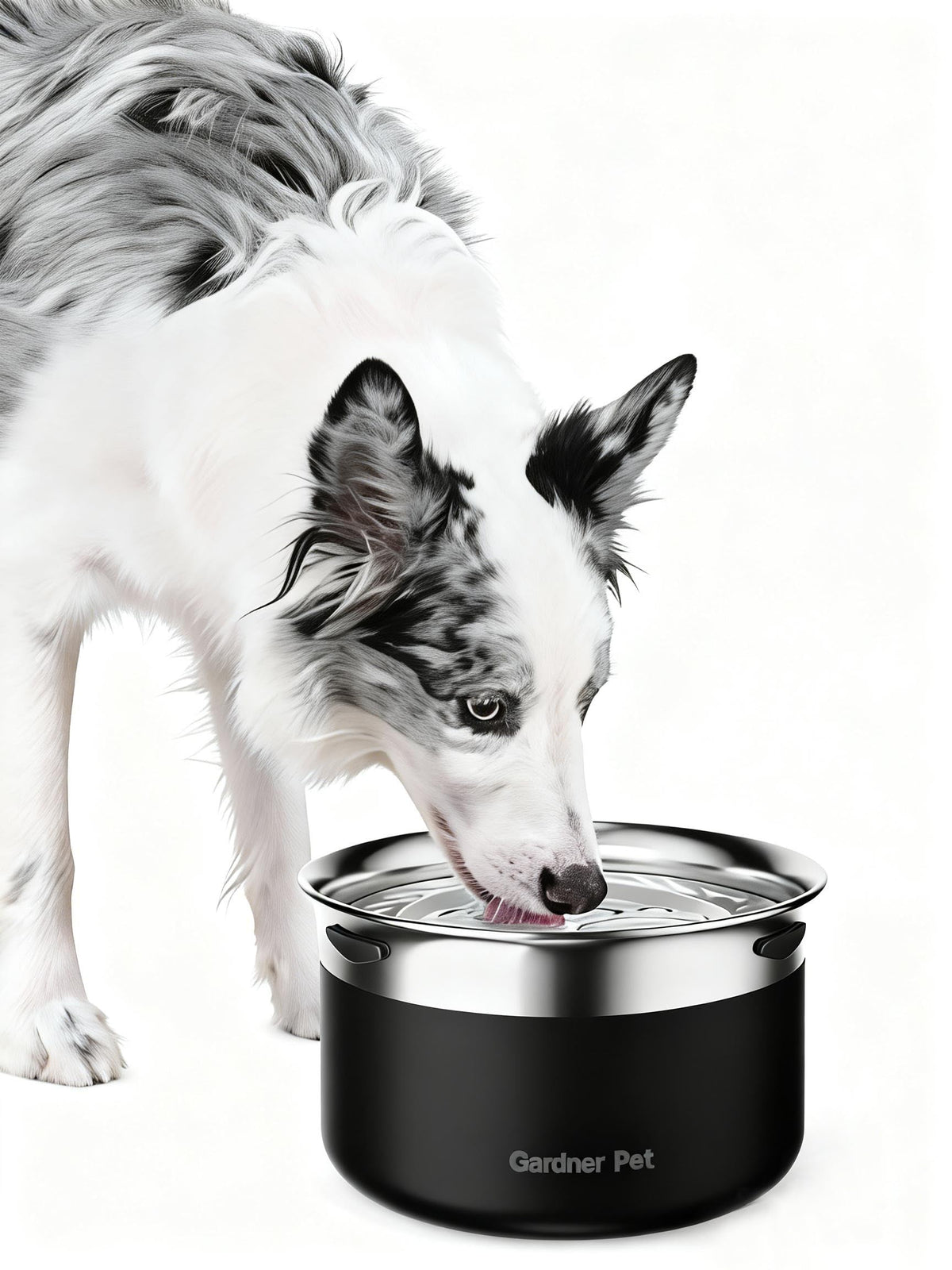 Gardner Pet cuenco agua para perros 1 galón, acero inoxidable, sin derrames.