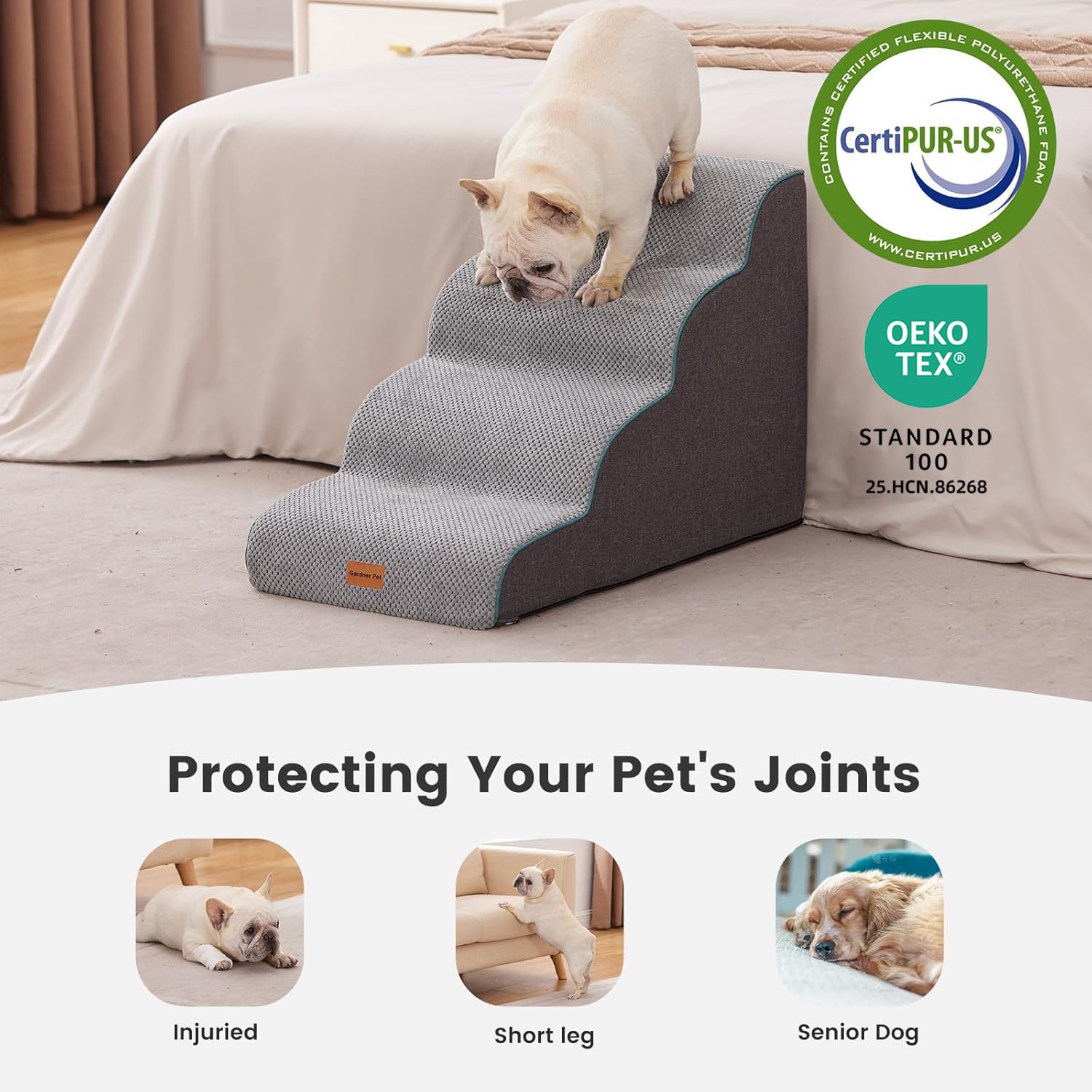 Gardner Pet escalera portátil con asa para mover fácilmente