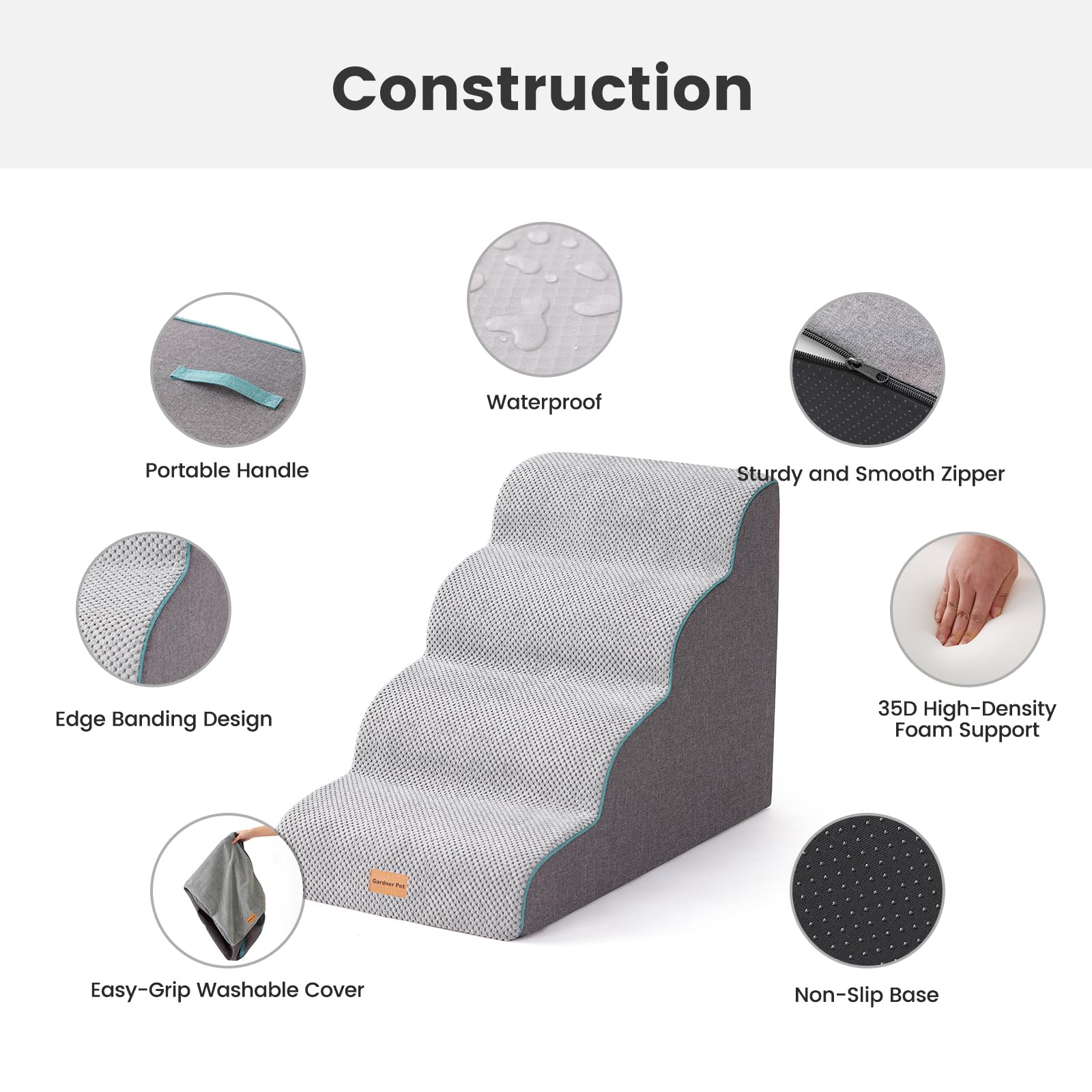 Gardner Pet escaleras con base antideslizante para mayor seguridad