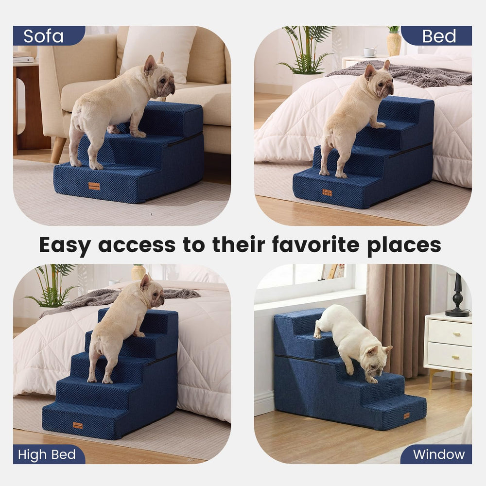 Gardner Pet escalones de diseño ergonómico, subida más cómoda para mascotas.