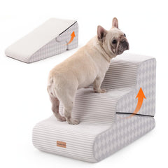 Gardner Pet escalera de 3 pasos para perros pequeños, acceso seguro al sofá.
