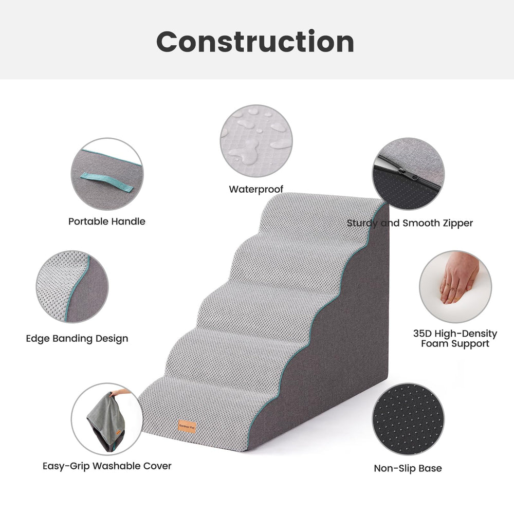 Gardner Pet escalera para perros pequeños con funda impermeable, protege y facilita limpieza.