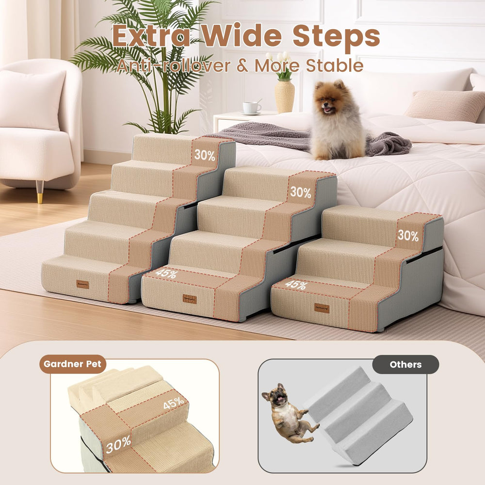 Gardner Pet escalones plegables con funda impermeable, fácil limpieza