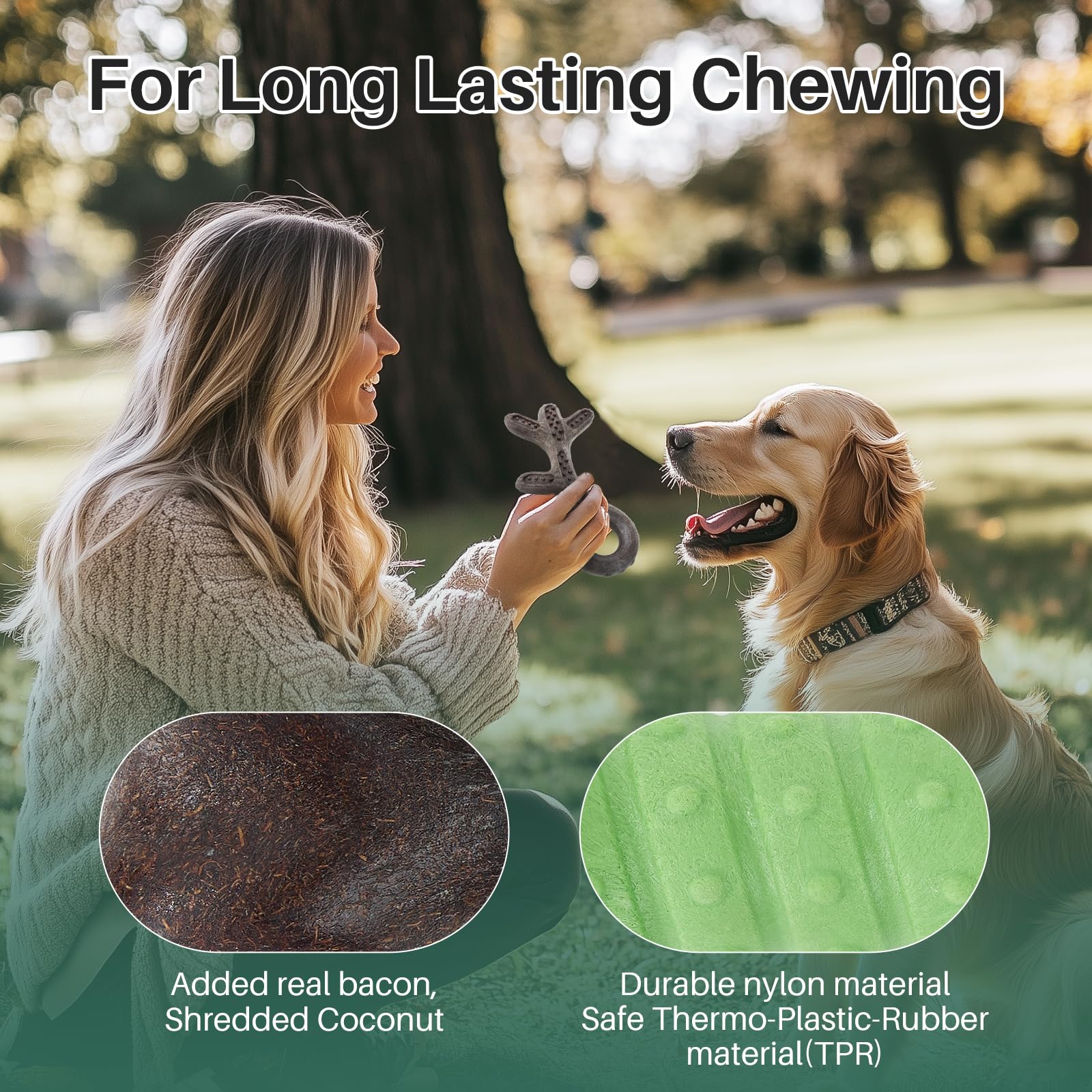 Gardner Pet fibras de coco naturales para juego seguro.