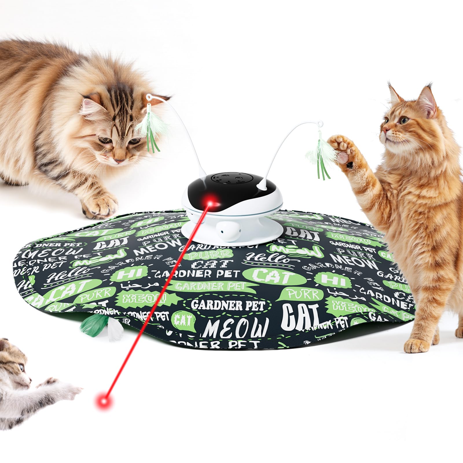 Gardner Pet gato láser LED rojo para juego interactivo