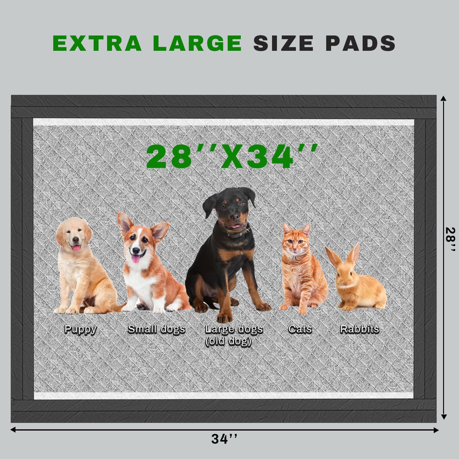 Gardner Pet tamaño extra grande 28x34 pulgadas para múltiples mascotas.