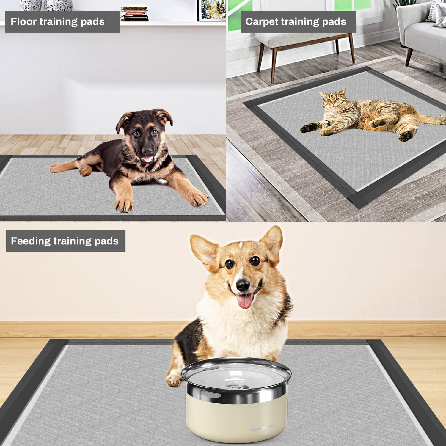 Gardner Pet uso versátil para perros, gatos y conejos en casa.