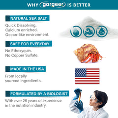 Gargeer suplemento mineral calcio, visualización de nutrientes para la cáscara.