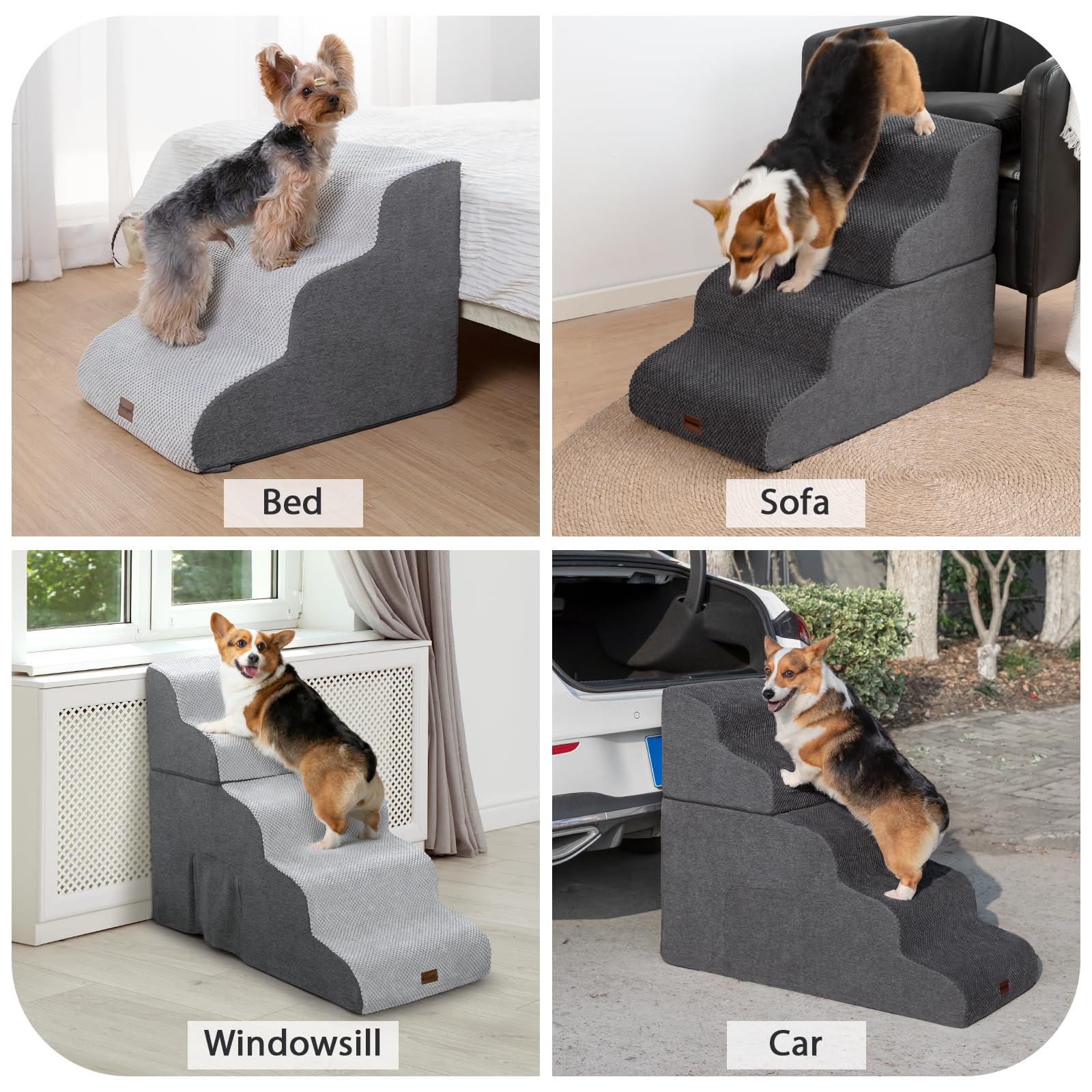 Diseño de altura amplia Garnpet para multi-espacios y acceso cómodo.