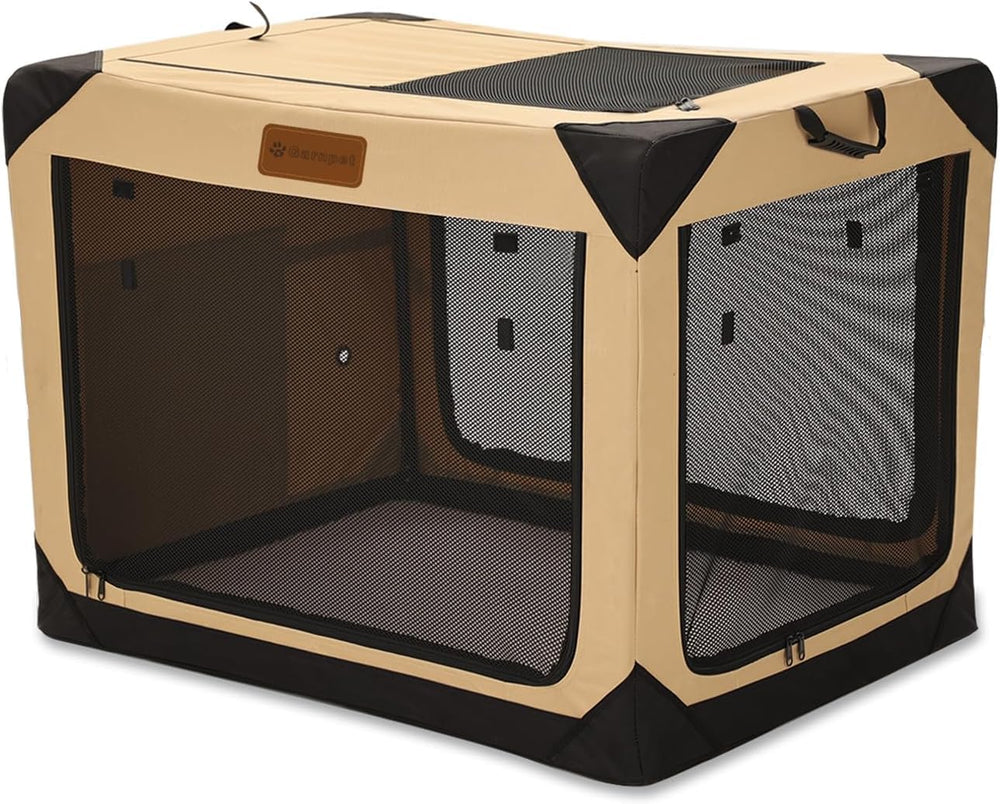 Garnpet jaula blanda plegable de 36 pulgadas con ventanillas de malla para perro grande