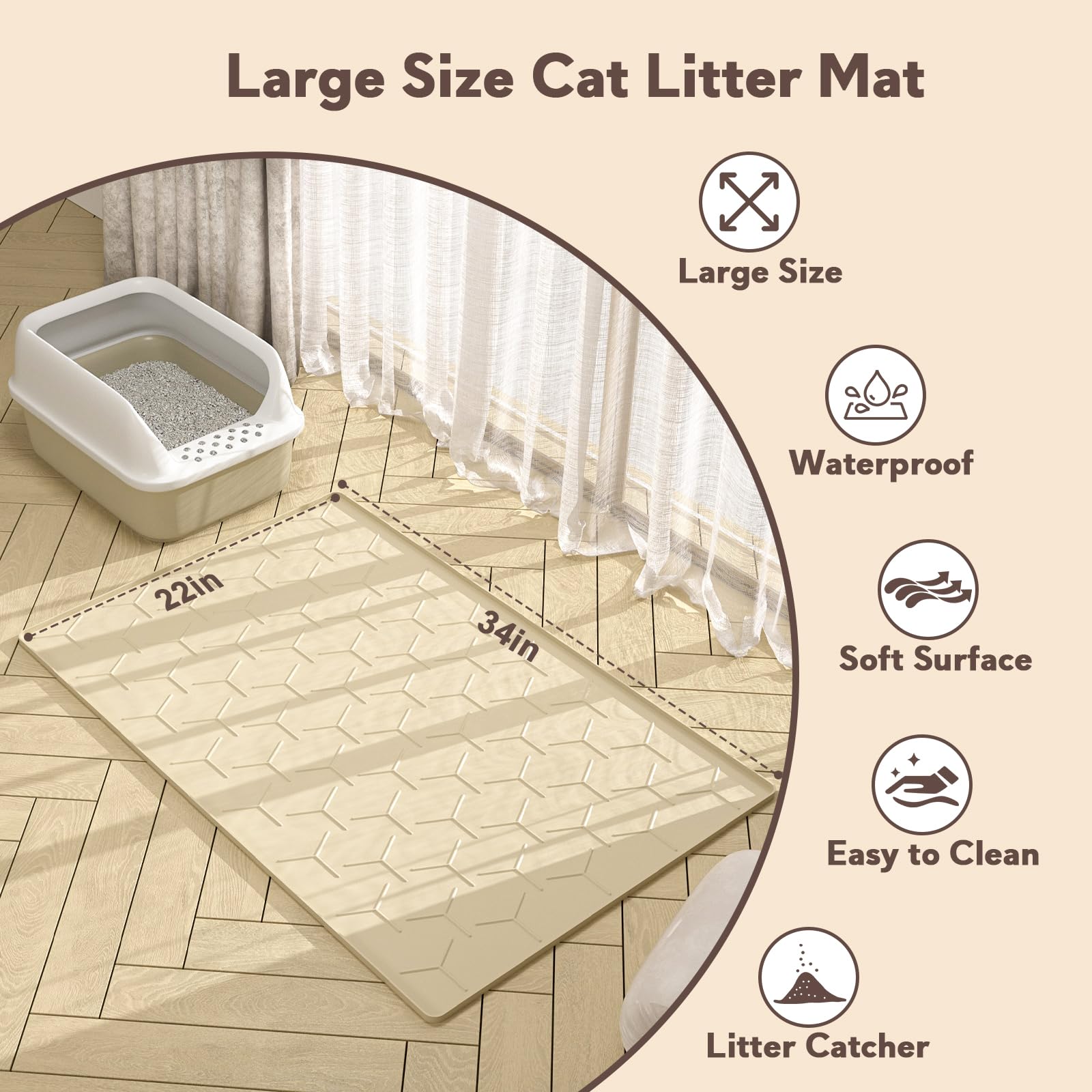 Garoopion mat-gato-silicona-uso-multiplo-comedero: funciona como alfombrilla para comida.