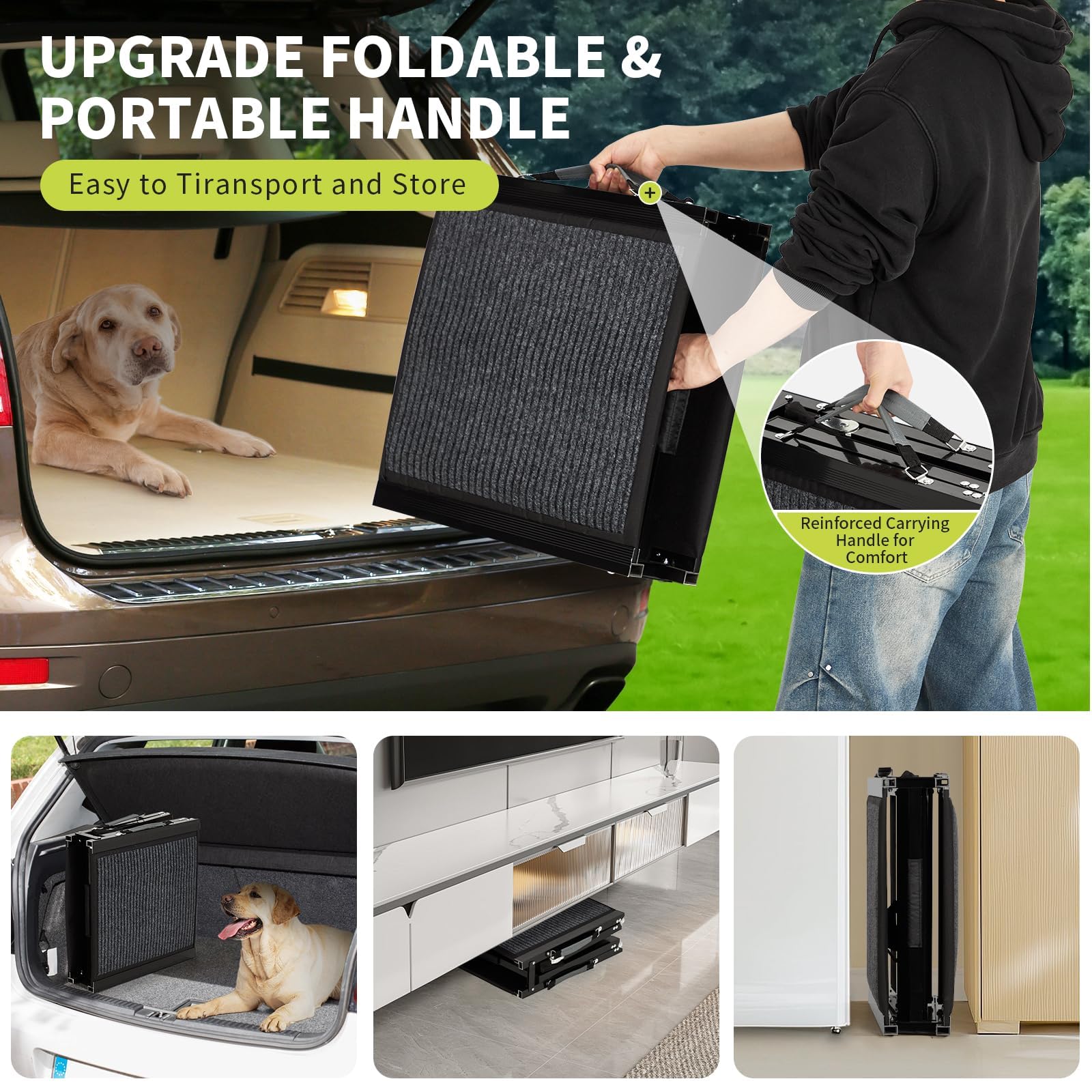 GarveeLife rampa para uso interior y exterior, versátil para cama o coche.